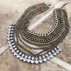 Bauble Bar | gold chain bib statement necklace